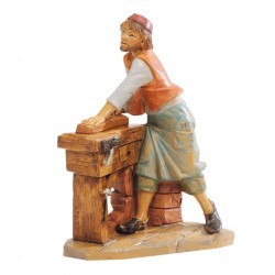 Statuine Presepe: Pastore falegname su tavolo di lavoro (376) 19 cm Fontanini