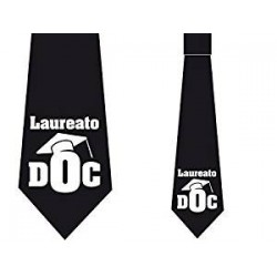 Cravatta con scritta "Laureato DOC"