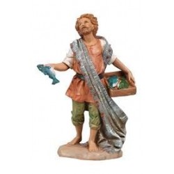 Statuine presepe: Pastore con pecora tipo legno (353) 19cm Fontanini