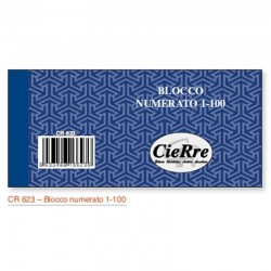 Blocco Numerato 1-100 Cierre colori misti