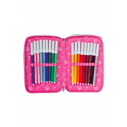 ASTUCCIO 3 ZIP SEVEN - SJ GANG - GIRL - Rosa Azzurro