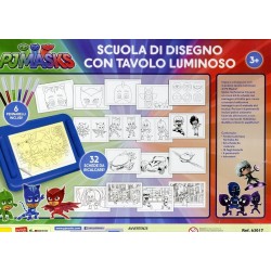 PJ Mask Scuola di Disegno con Tavolo Luminoso