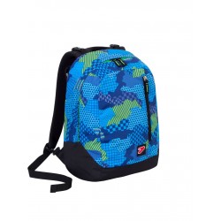 SEVEN - ZAINO THE DOUBLE PROJECT COLOR CAMOUFLAGE REVERSIBILE BLUE PRINT - SCUOLA 2017-2018