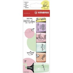 STABILO BOSS MINI Pastellove Evidenziatore colori assortiti - Confezione da 6