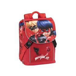 MIRACULOUS Zaino Scuola estensibile LADYBUG + astuccio 3 ZIP 2018/2019