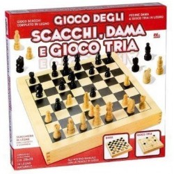 GIOCO SCACCHI, DAMA E TRIA