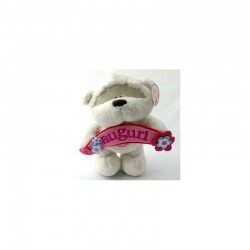 Fizzy Moon peluche Orsetto con scritta AUGURI rosa